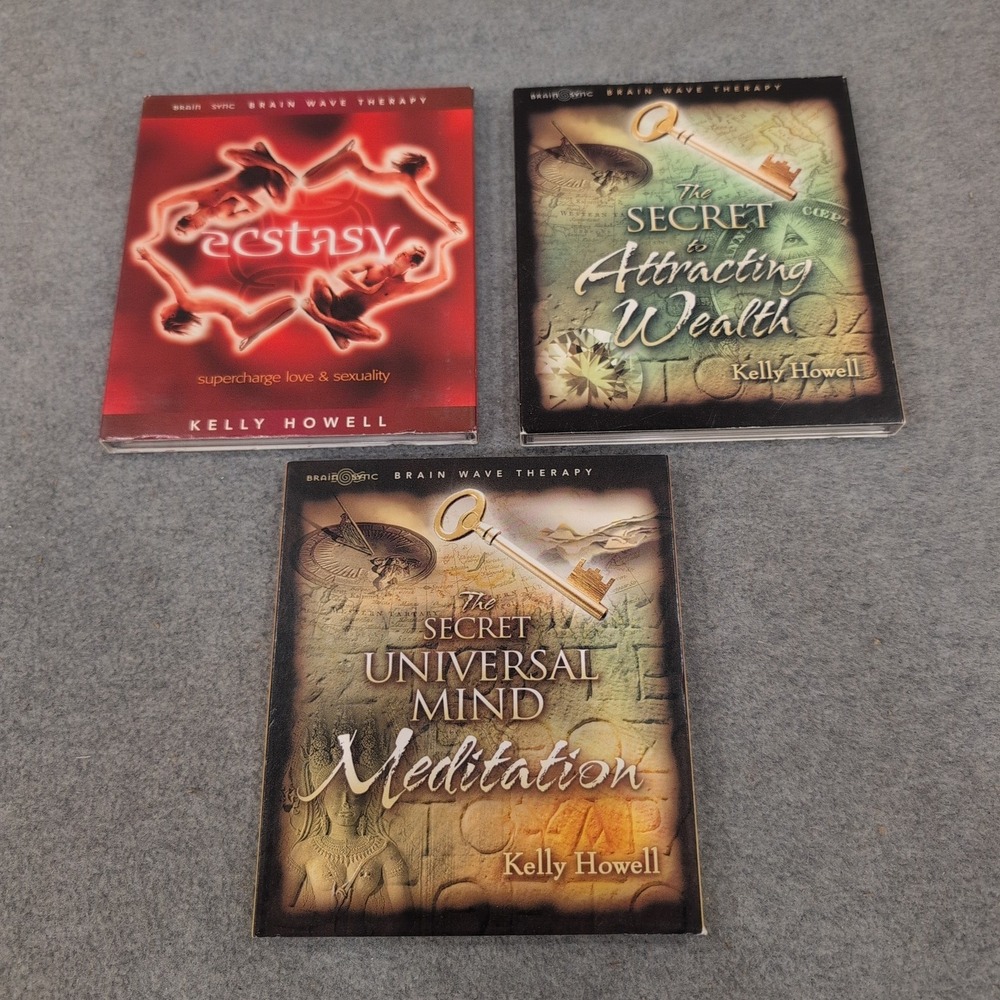 Brain Sync Kelly Howell 3 CD Set Ecstasy Attracting Wealth Mind Meditation